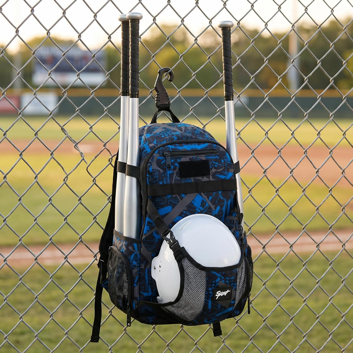 rickyh style baseball backpack worn on model showing ergonomic straps