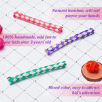 Syhood twenty four pieces Chinese finger traps used as a bird foraging toy inside a cage.