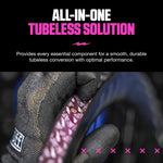 Muc-Off black Presta tubeless valves close up