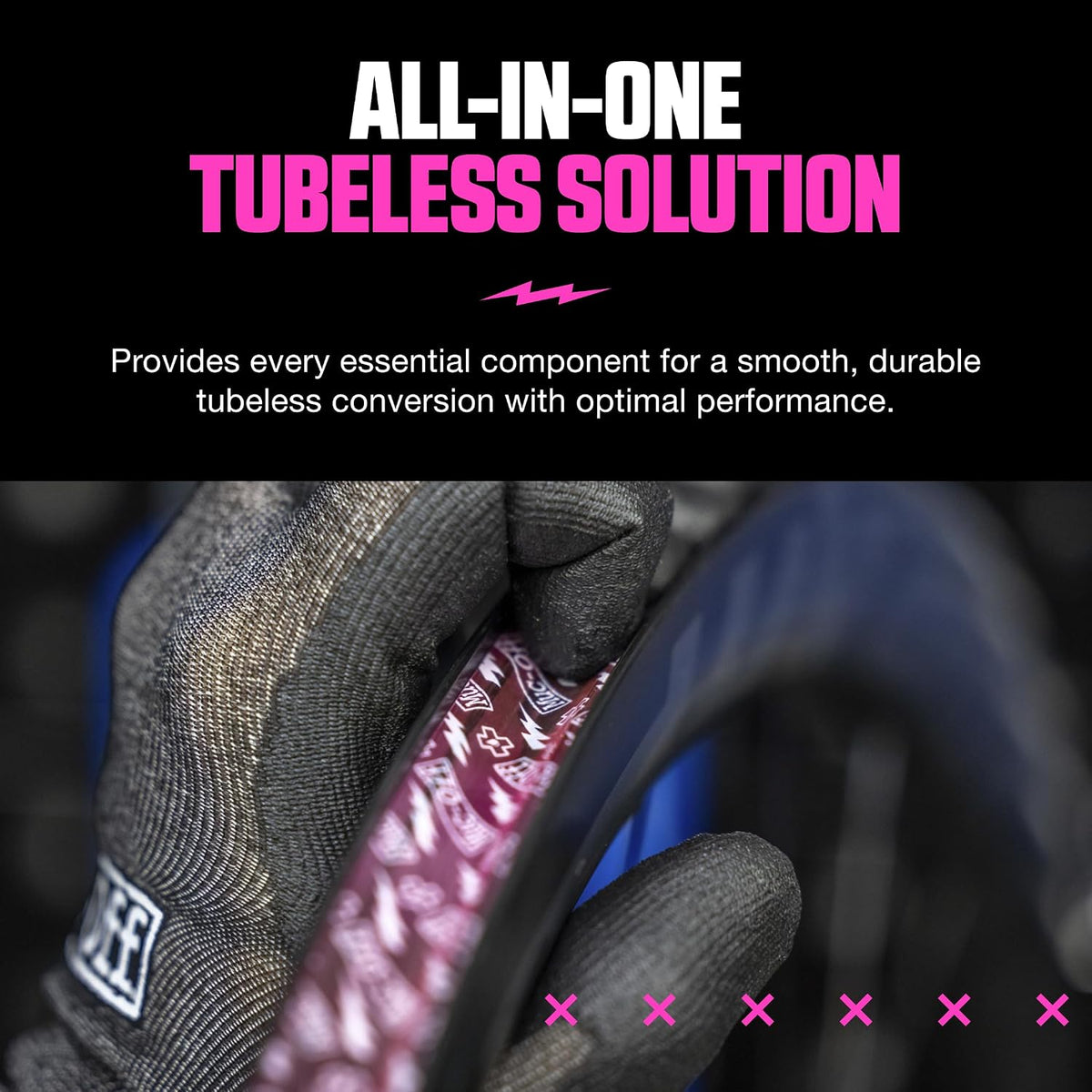 Muc-Off black Presta tubeless valves close up