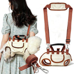 YAODHAOD hands free dog backpack carrier front view showcasing the breathable mesh paneling.
