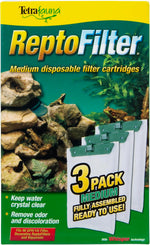 Tetra ReptoFilter medium filter cartridges three pack front packaging view
