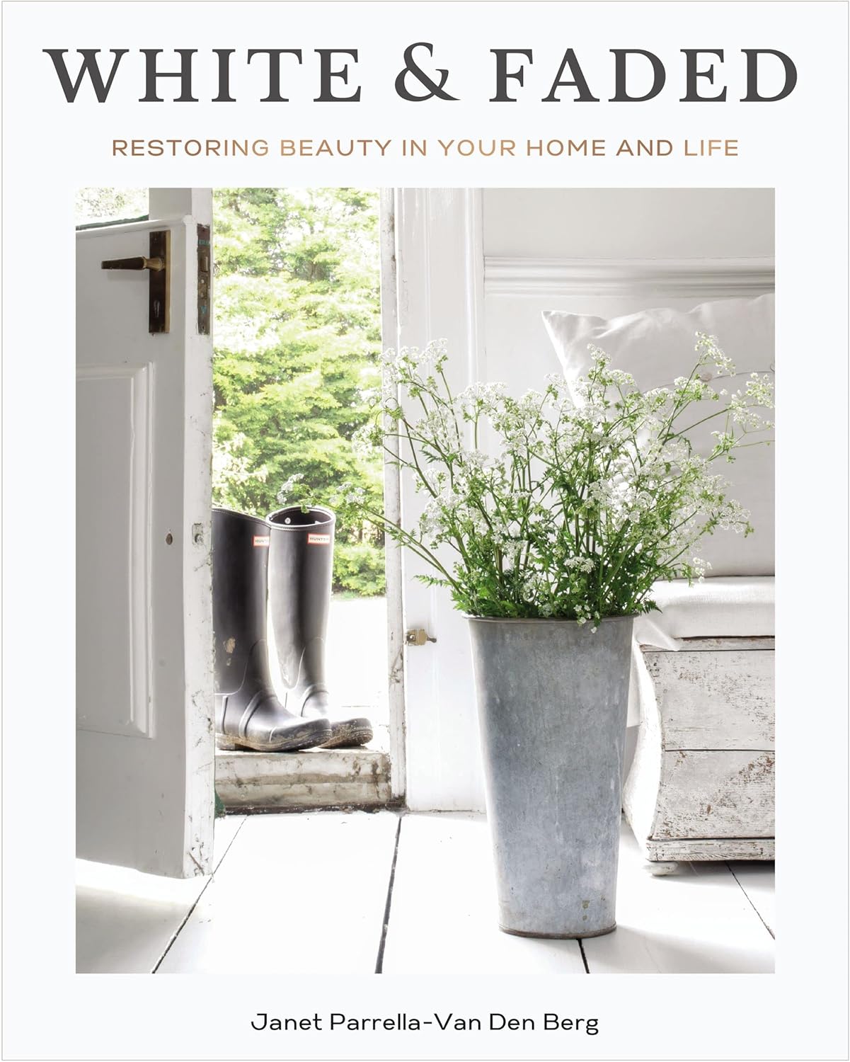 Janet Parrella-Van Den Berg White and Faded Book front cover interior design
