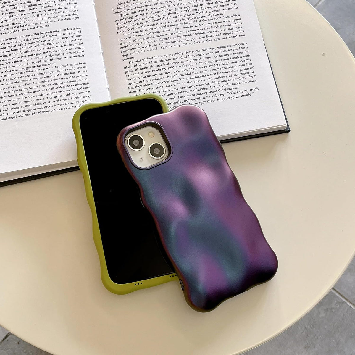 iPhone 11 Cute Case,Irregular Shape Minimalist Style Frosted Purple Solid Color Case for Girls - Image 9