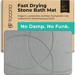 TOSORO stone bath mat front view showing graphite color