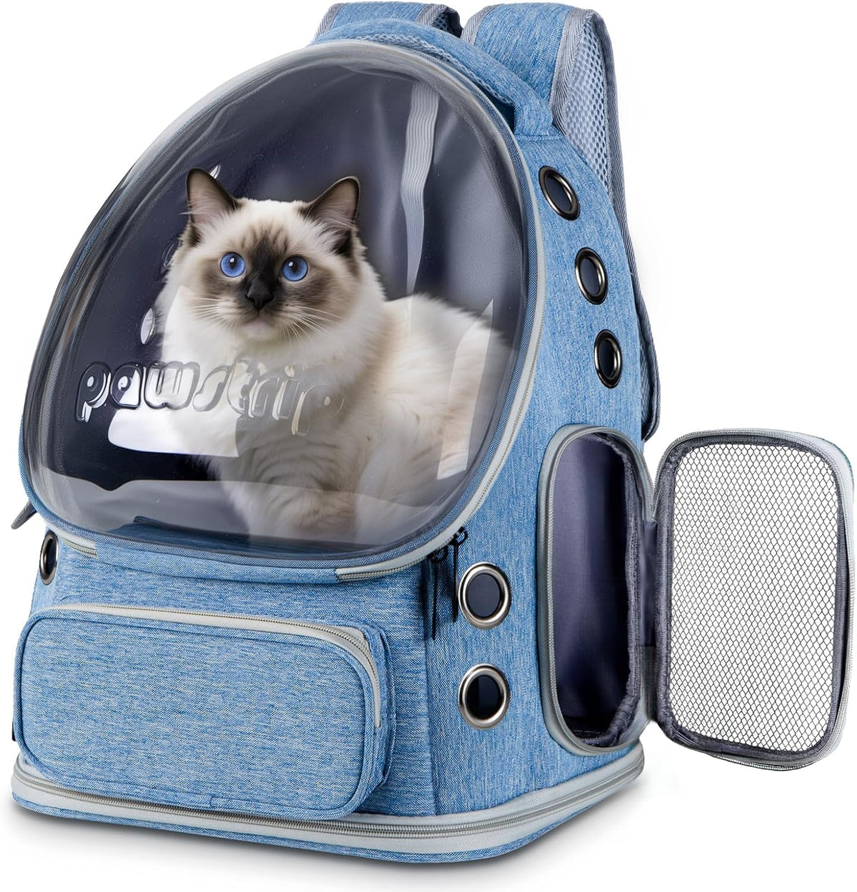 Cat Backpack Carrier with Large Space Bubble Window, Airline Approved Breathable Pet Carrier for Small Dogs Cats up to 15lbs, Foldable for Travel Hiking & Outdoor Use - Image 9