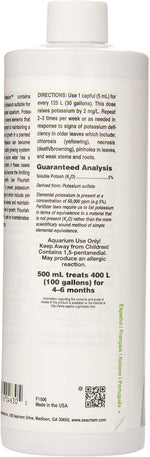 Seachem Flourish Potassium liquid plant supplement cap view