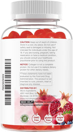 Micro Ingredients Multi Collagen Peptides, 120 Collagen Gummies | Type I,II,III,V,X Protein with Biotin, Hyaluronic Acid, & Vitamin C Complex | Pomegranate & Berry Flavored | Sugar Free, Non-GMO - Image 9