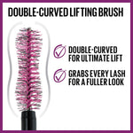 Maybelline mascara tube with double curved brush