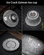 LingXuanGe ice crack gaiwan interior white glaze detail