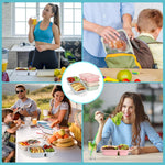 WdrKo 4 pack lunch containers open view
