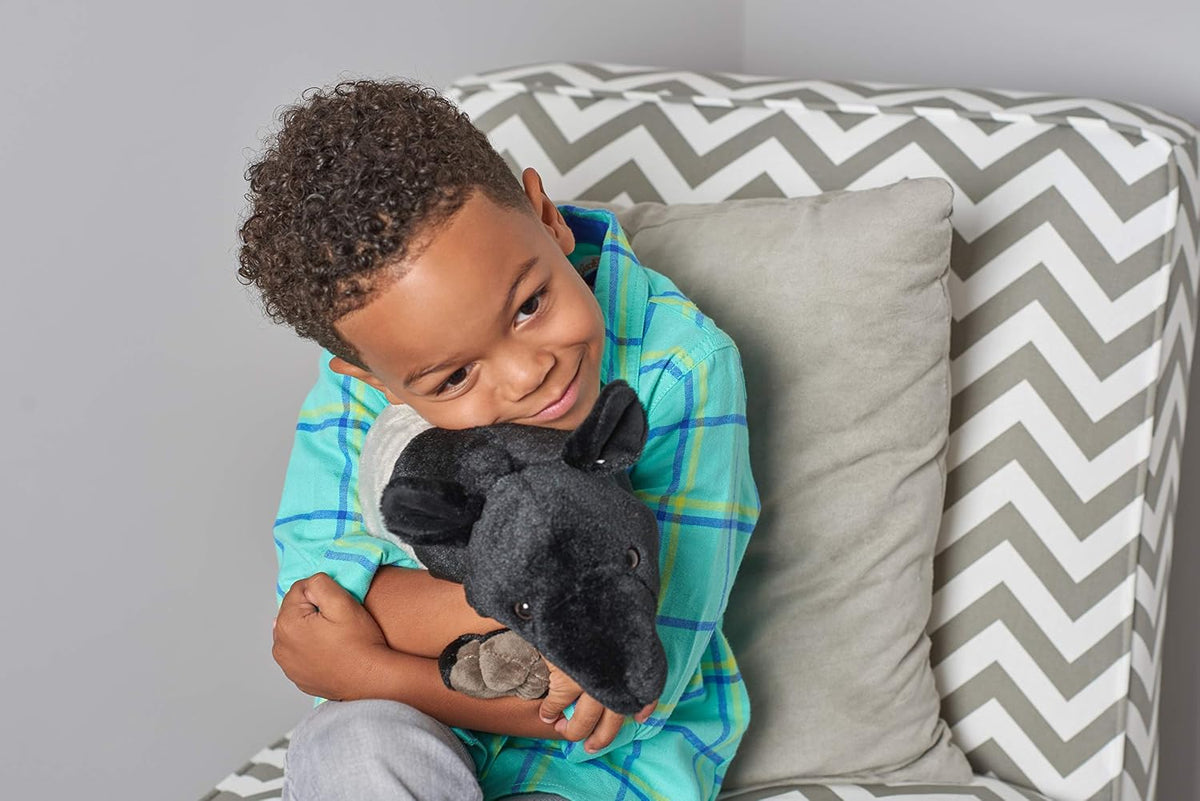 Wild Republic Cuddlekins tapir stuffed animal sitting pose