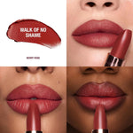 Close up of Charlotte Tilbury Matte Revolution Lipstick bullet shape.