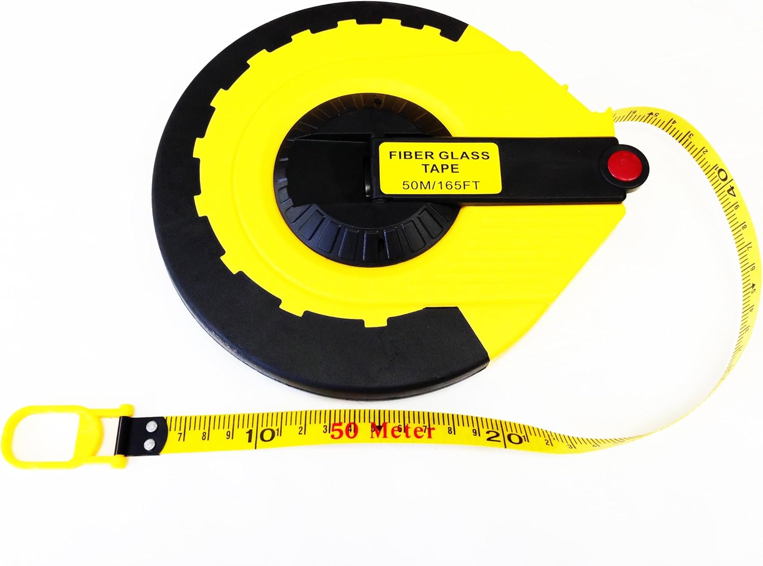 The Perfect Measuring Tape Company - Surveyor's Tape Measure - Rewinding and Compact - Dual Sided - 165' (feet) / 50m (Meter) - Image 1