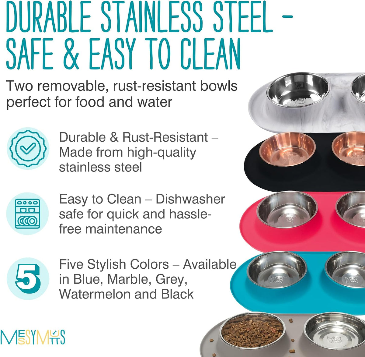 Messy Mutts dog feeder spill control border close up