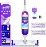 Swiffer PowerMop Multi Surface Mop Kit front view showing the spray mop starter package