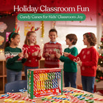 Sixty pack fruit flavored candy canes arranged neatly for holiday decoration ideas.