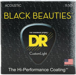 DR Strings Acoustic Guitar Strings, Black Beauties - Black Coated, 12-54 - Image 9