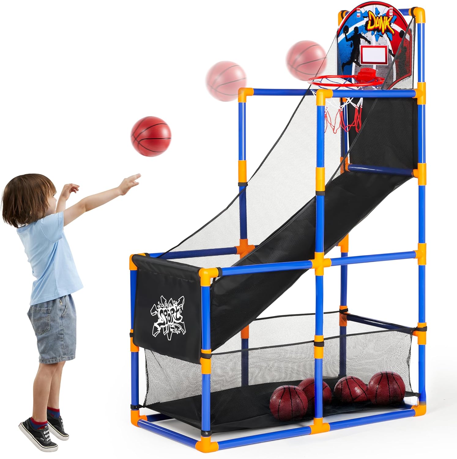 JOYIN kids arcade basketball game set front view for home