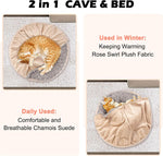 Small cat hiding under Gasur bed hooded blanket