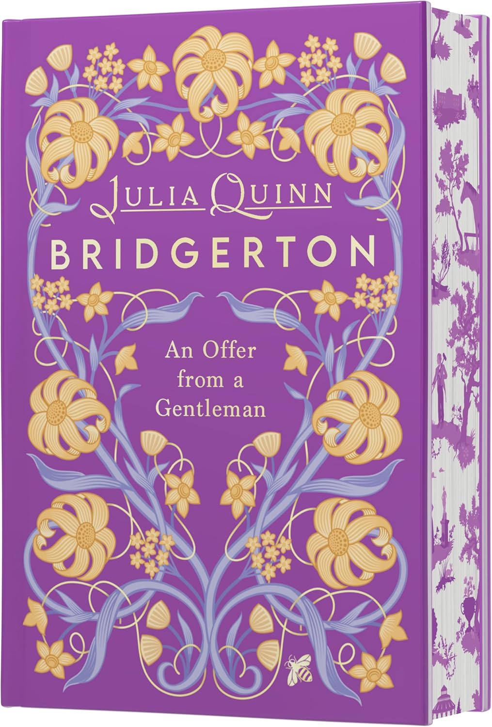 Julia Quinn An Offer From A Gentleman Deluxe Collector Edition front cover showing purple and gold floral artwork