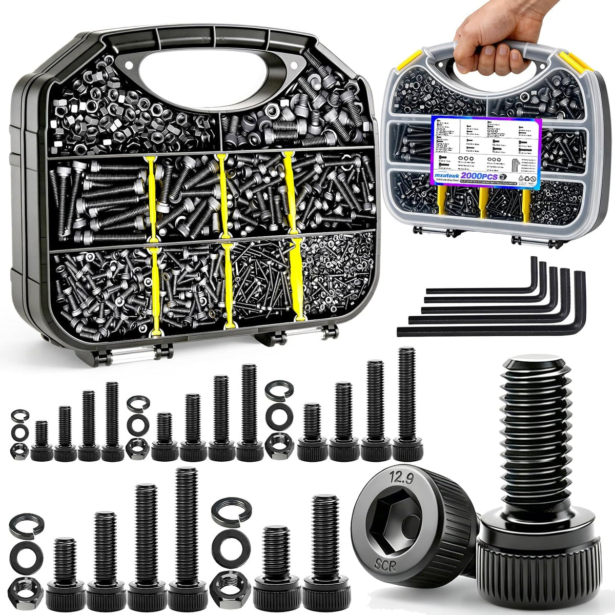 Mxuteuk M2 Screws Assortment packaging and contents overview