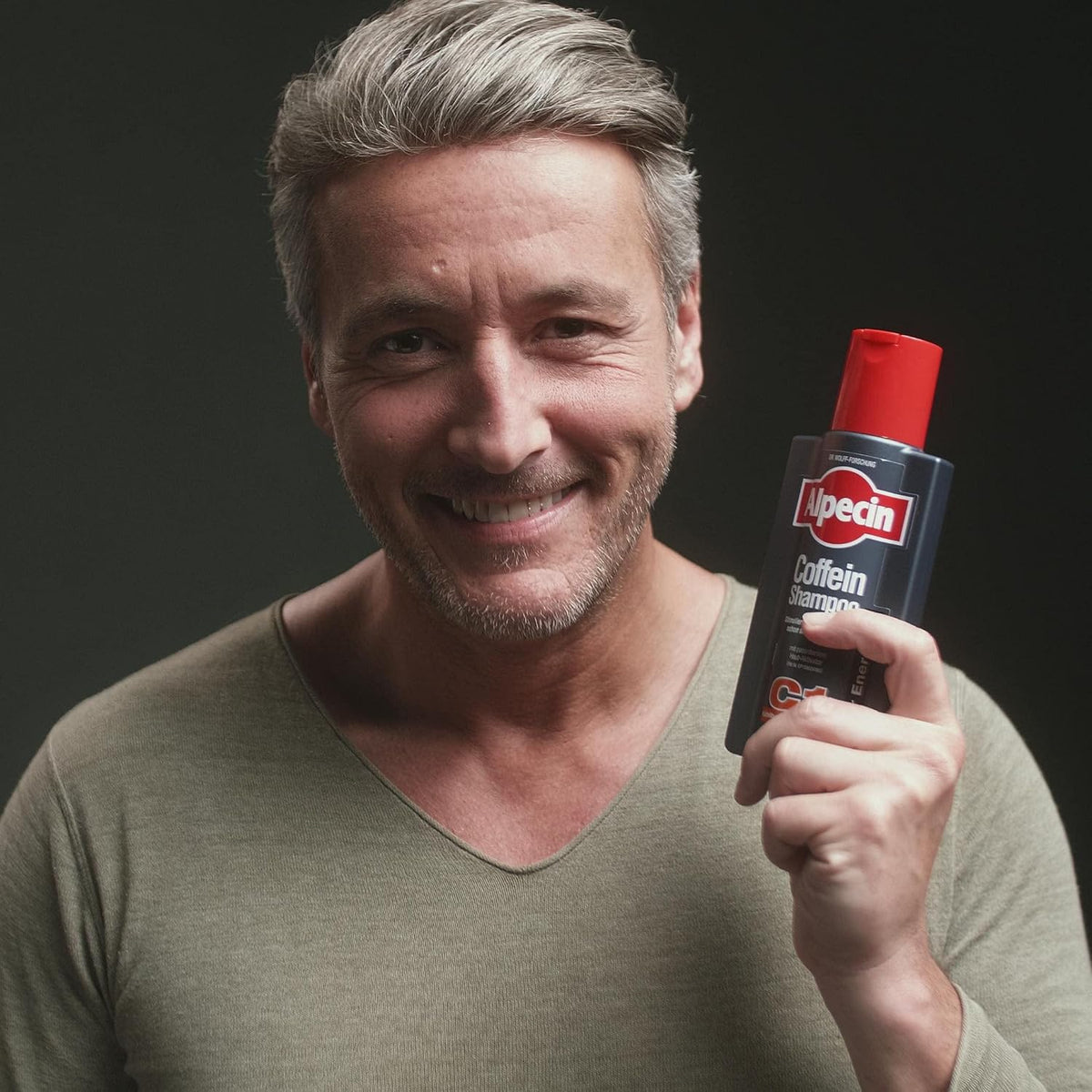 Alpecin C1 shampoo lifestyle and product display