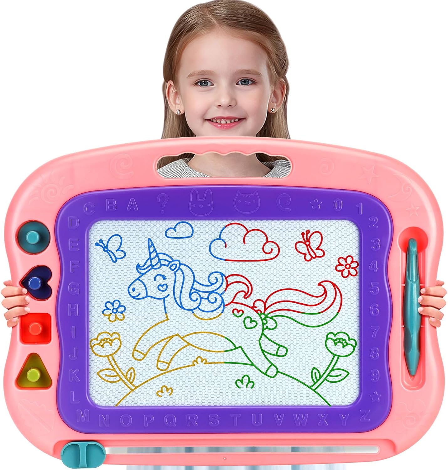 Wellchild Magnetic Drawing Board front view for toddlers