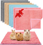 Guinea Pig Cage Liner, 4 PCS Washable Guinea Pig Bedding Fleece Mat, Reusable Pee Pads Mat for Small Animals, Reusable Bunny Rabbit Cage Liner Hamster Chinchilla Cage Accessories 16x12 Inch - Image 11