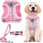 PUPTECK Adjustable Dog Harness Collar and Leash Set Step in No Pull Pet Harness for Small Medium Dogs Puppy and Cats Outdoor Walking Running, Soft Mesh Padded Reflective Vest Harnesses, Beige S - Image 13