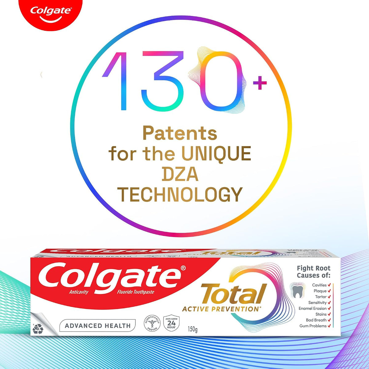 Colgate Total Advanced Health Toothpaste back label information