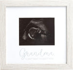 Kate & Milo Rustic Grandma Sonogram Picture Frame front view showing ultrasound photo insert