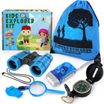 Essenson Kids Explorer Kit featuring blue binoculars and accessories