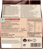 Close-up shot of Belgian dark chocolate callet drops