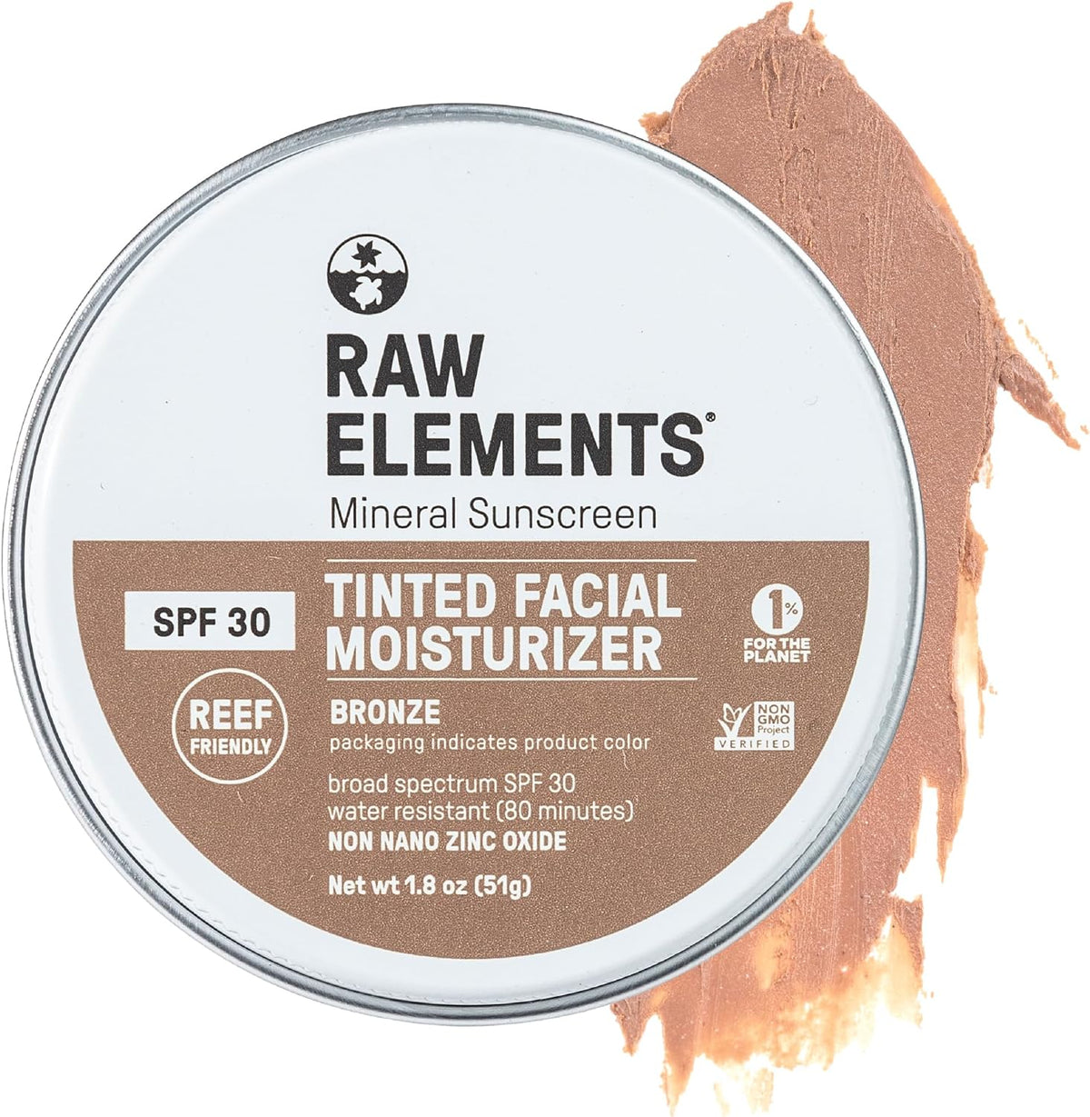 Raw Elements Ultra-Moisturizing Tinted Face Sunscreen, Island, 1-Pack | SPF 30, non-toxic mineral face sunscreen, daily tinted moisturizer cream, non-nano zinc oxide, reef-friendly, 1.8 oz - Image 9