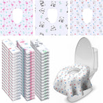 Dunzoom disposable toilet seat covers box front view showing individual packaging