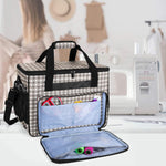 Adjustable shoulder strap and padded handle on Teamoy tote bag