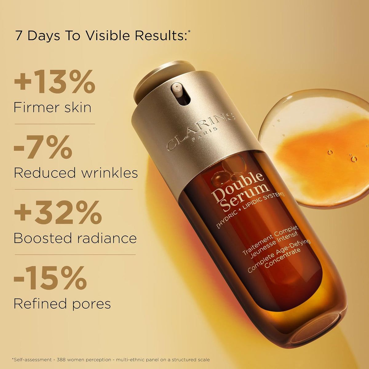 Clarins Double Serum dual phase chamber design