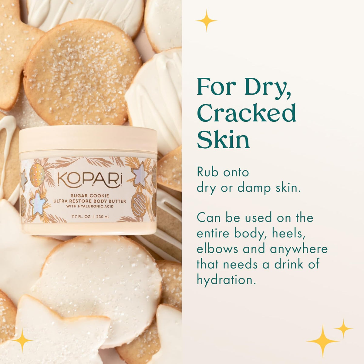 Kopari whipped body butter texture close up with hyaluronic acid and mango seed butter