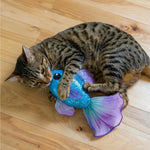 Catstages Beta Bliss plush fish cat toy side angle view