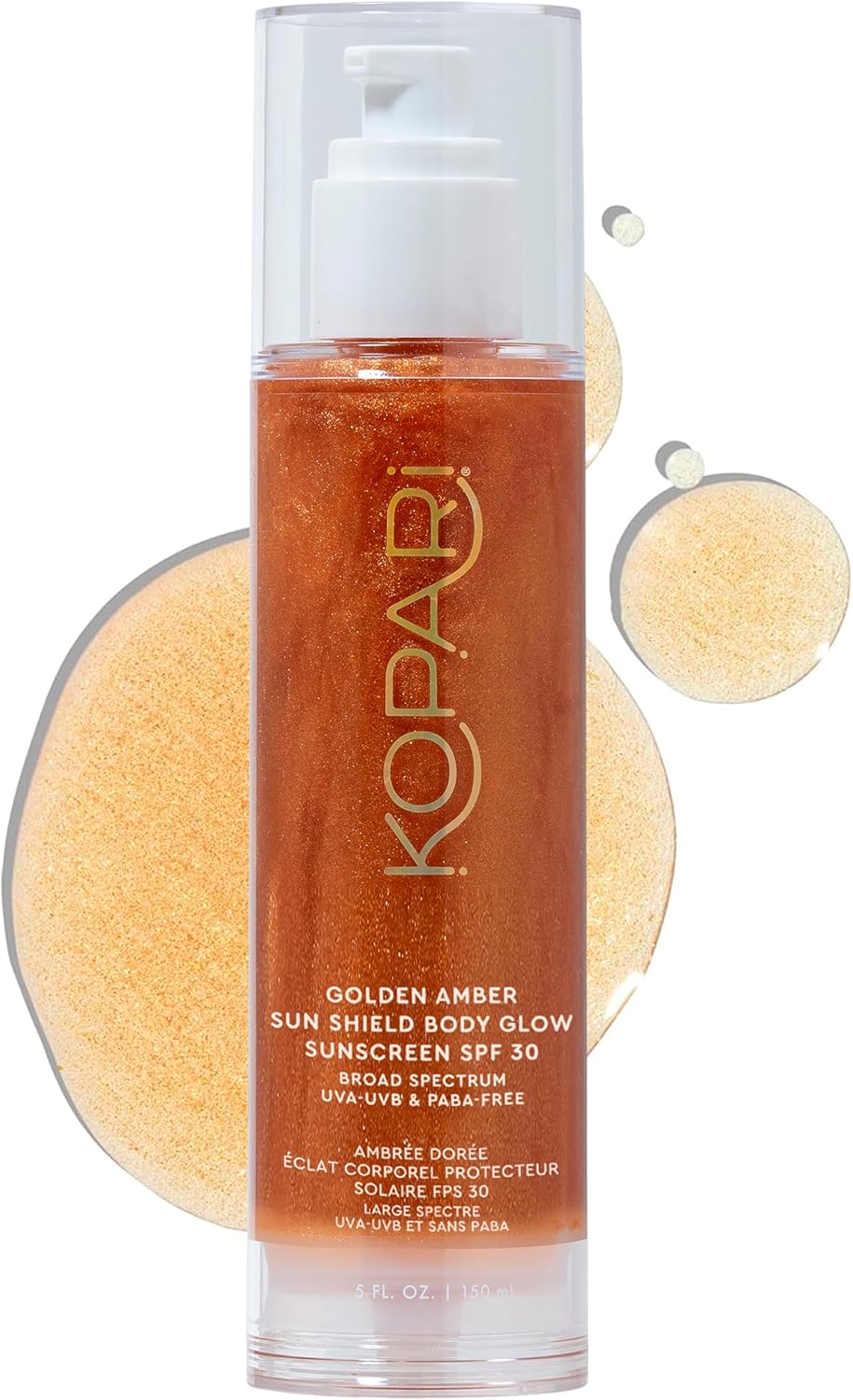 Kopari Sun Shield Body Glow, Broad Spectrum SPF 50, Lightweight Shimmering Gel Texture Absorbs Quickly, Non Sticky, Glowing Results, Gold 2 Pack - Image 9