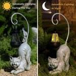 Hapyard solar cat figurine side profile marble finish