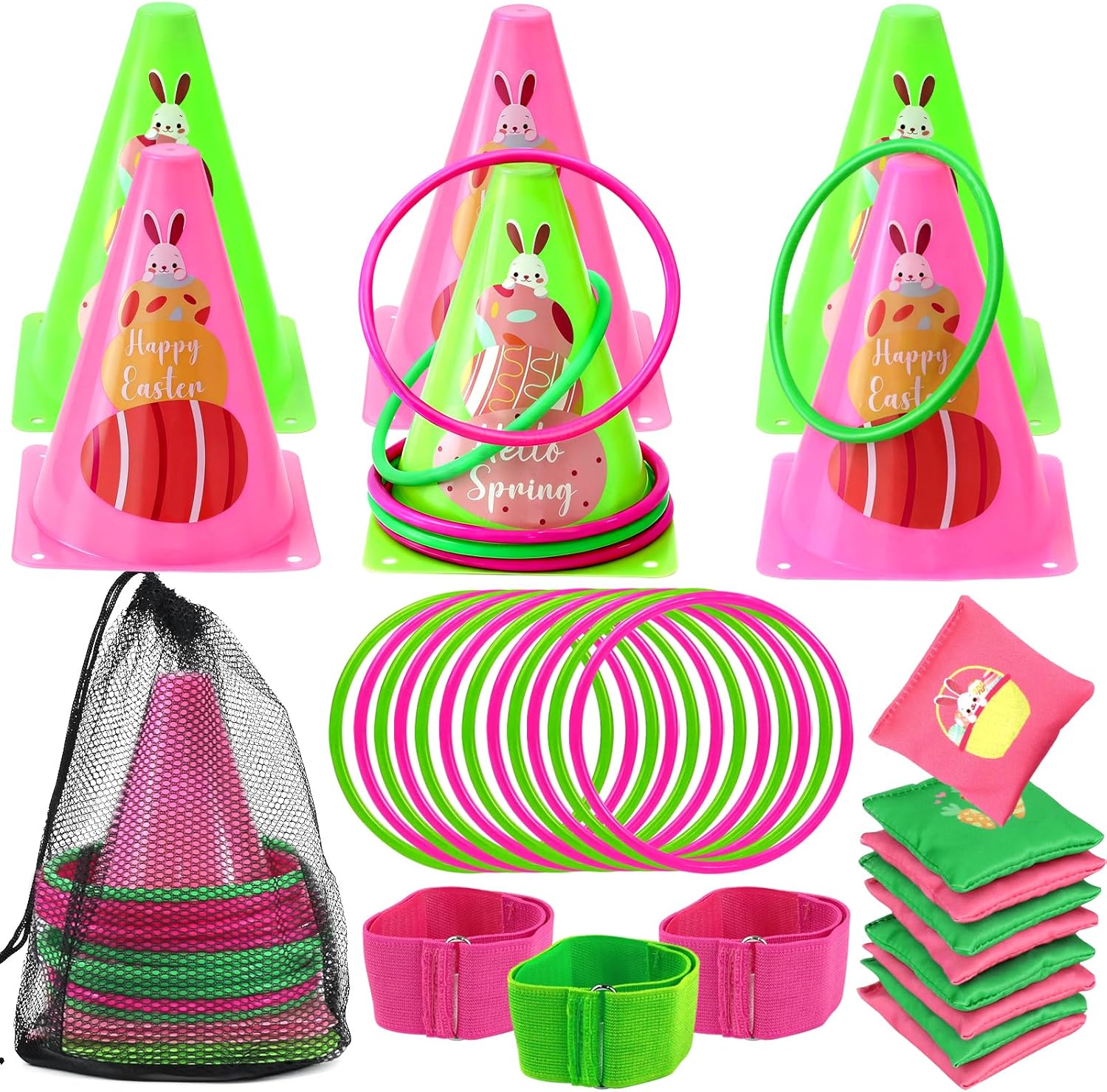 MUOUAKATE 4 in 1 Easter outdoor game set front view
