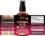 Nutraharmony vitamin B12 spray bottle nutritional facts label