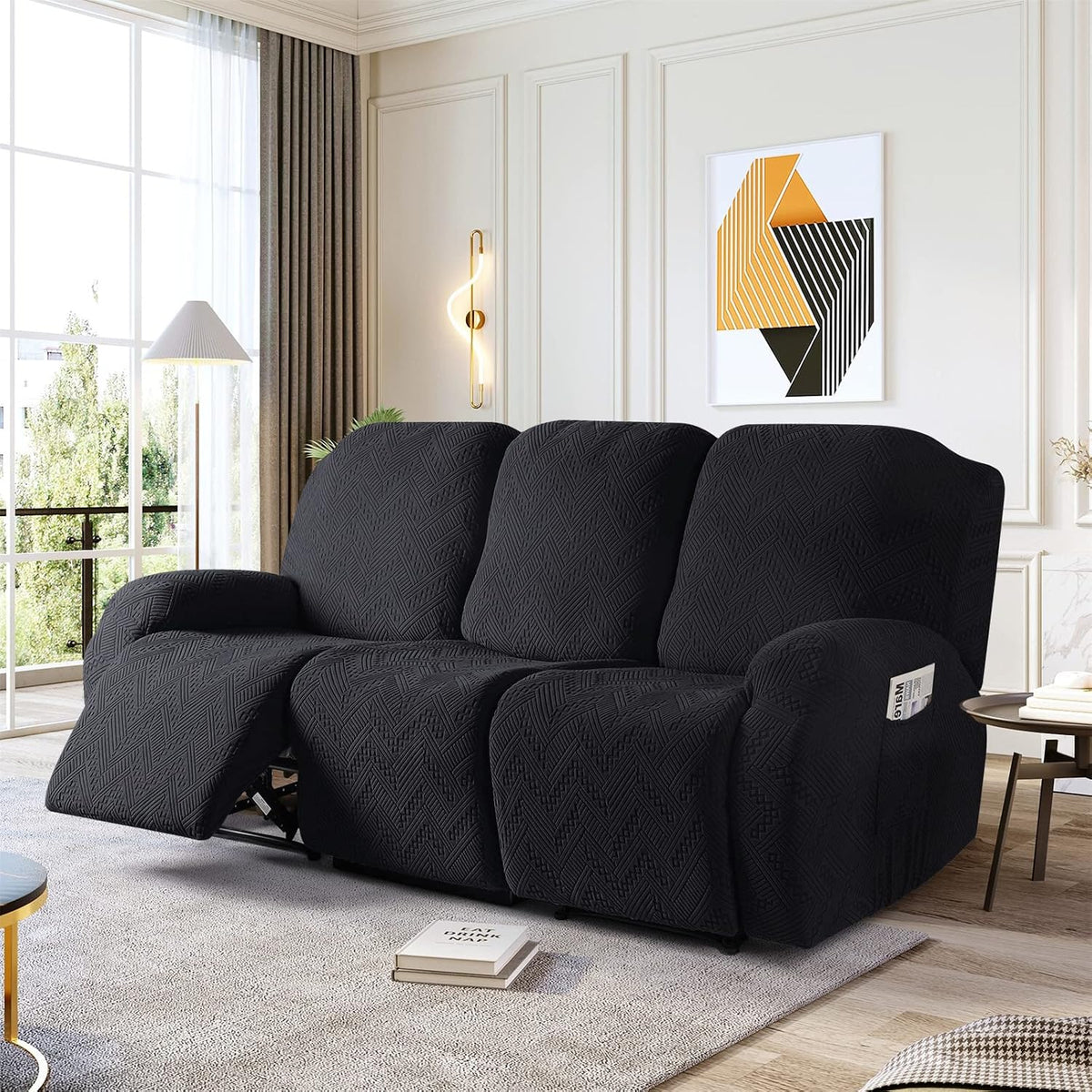 Ruaozz washable couch protector displayed in a living room setting