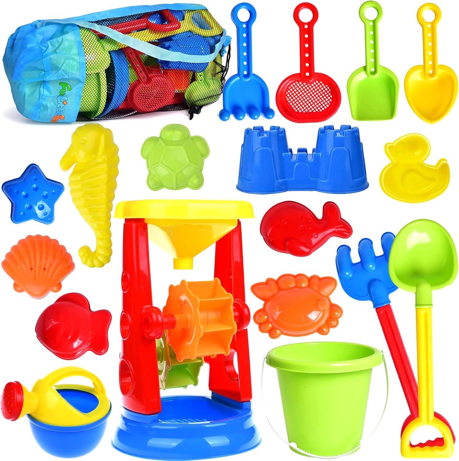 Fun Little Toys 19 piece sand and beach toy set