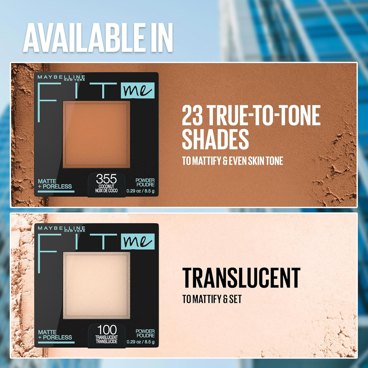 Maybelline Fit Me Matte + Poreless Pressed Face Powder Makeup & Setting Powder, Natural Tan, 1 Count - Image 7