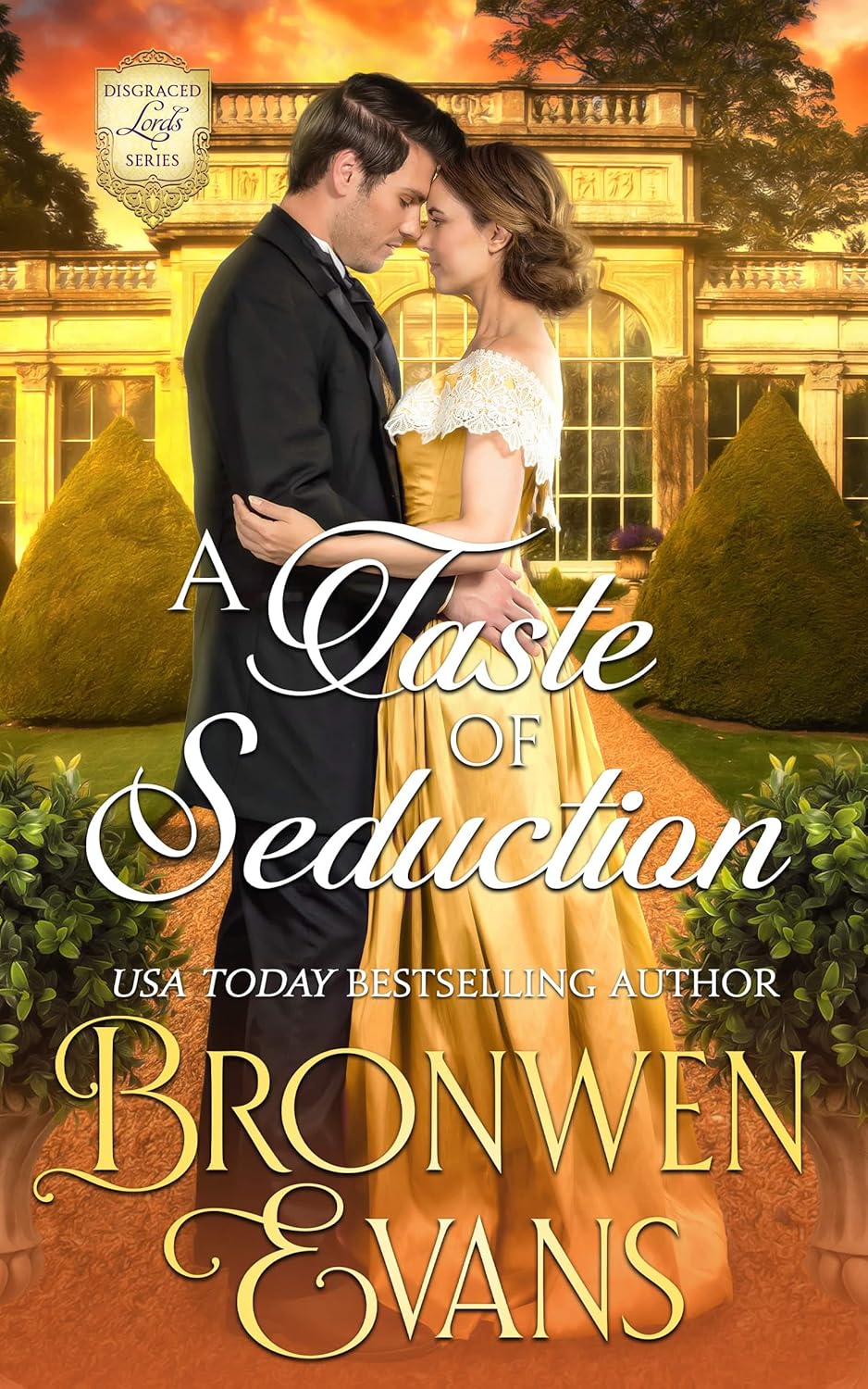 Bronwen Evans A Taste of Seduction front view paperback book cover