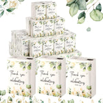 Sinmoe wedding facial tissues front view showing eucalyptus print pocket packets
