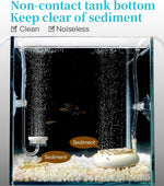 Clscea quiet single way aquarium oxygen pump running inside small fish tank